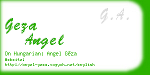 geza angel business card